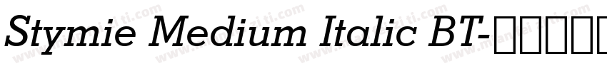 Stymie Medium Italic BT字体转换